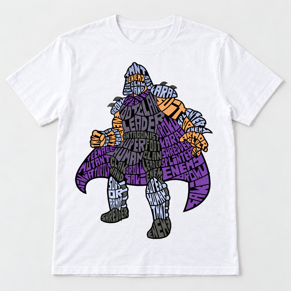 Foot Clan Leader T-Shirt – Weiß – Produktvisualisierung