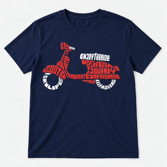 Enjoy The Ride T-Shirt – Dunkelblau – Produktvisualisierung