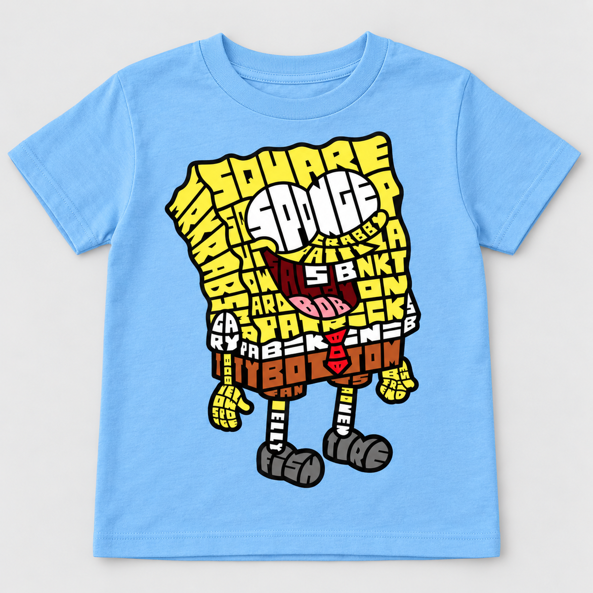 Yellow Sponge T-Shirt – Hellblau – Produktvisualisierung